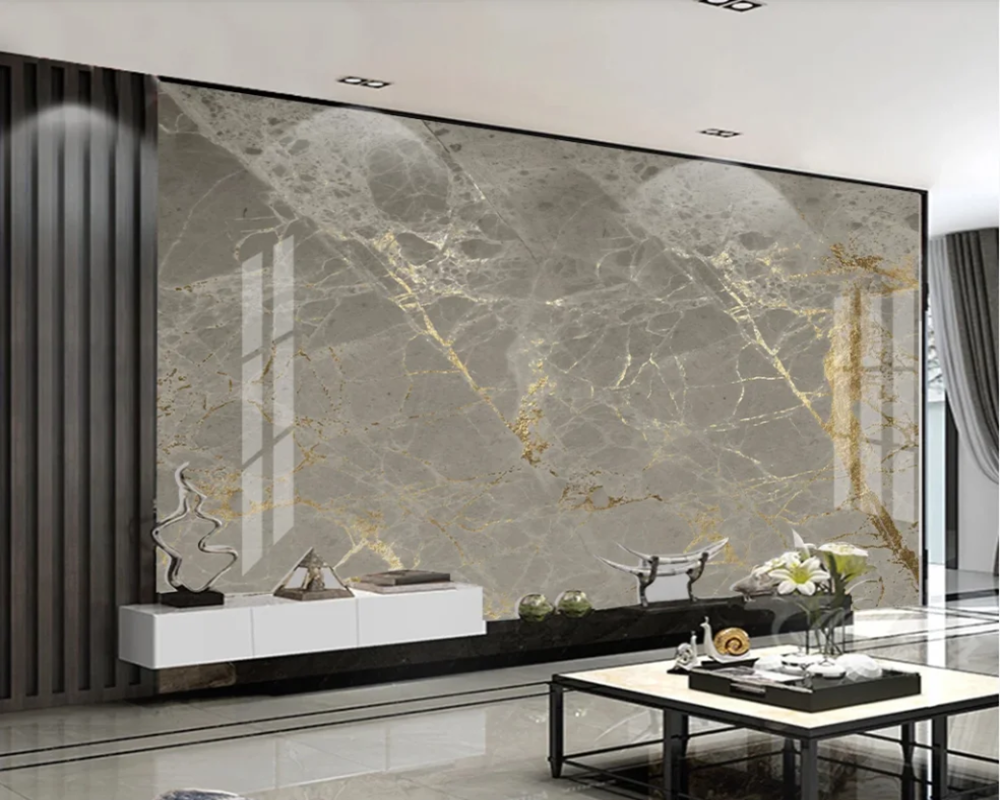 3D Wallpaper Golden Dream Marble